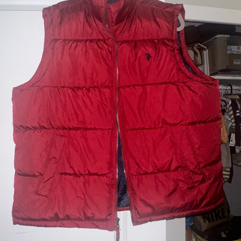 U.S. Polo Assn. Red Puffer Vest